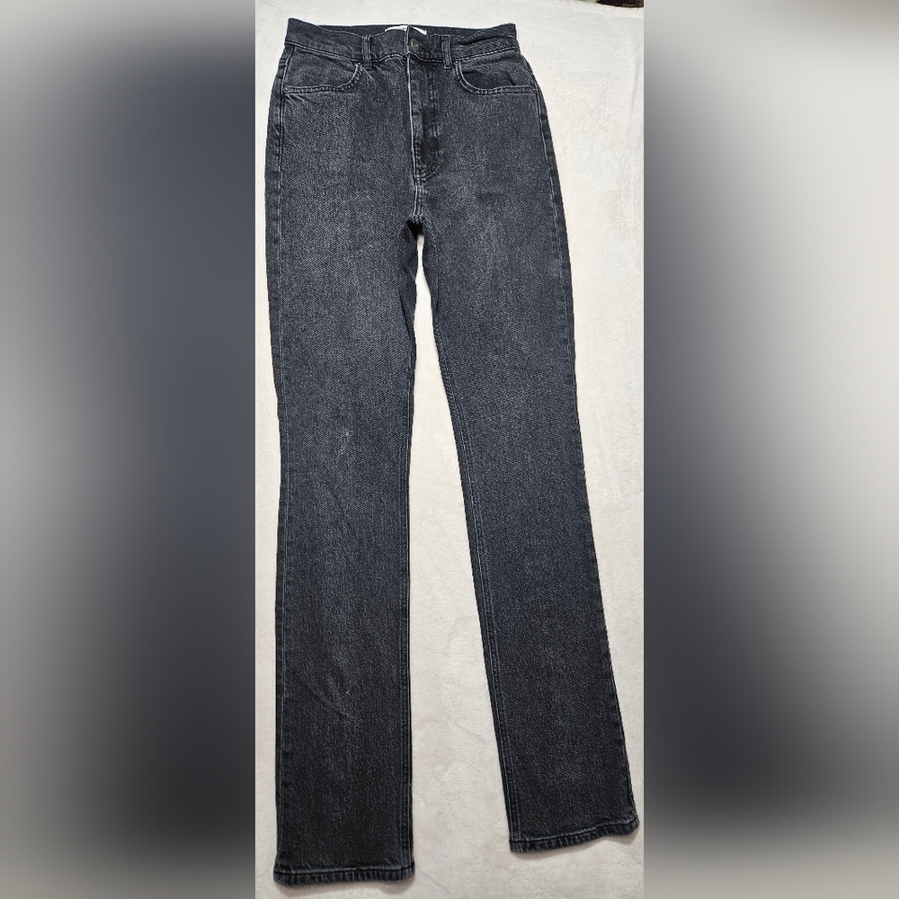 Reformation Jeans Camila Erie Wash High Rise Back Seam Ankle Zip